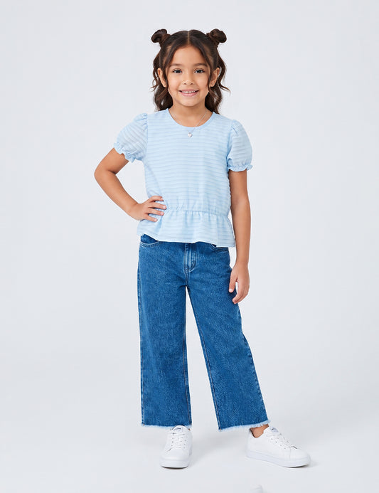 BLUSA NIÑA REF 3617 | CELESTE