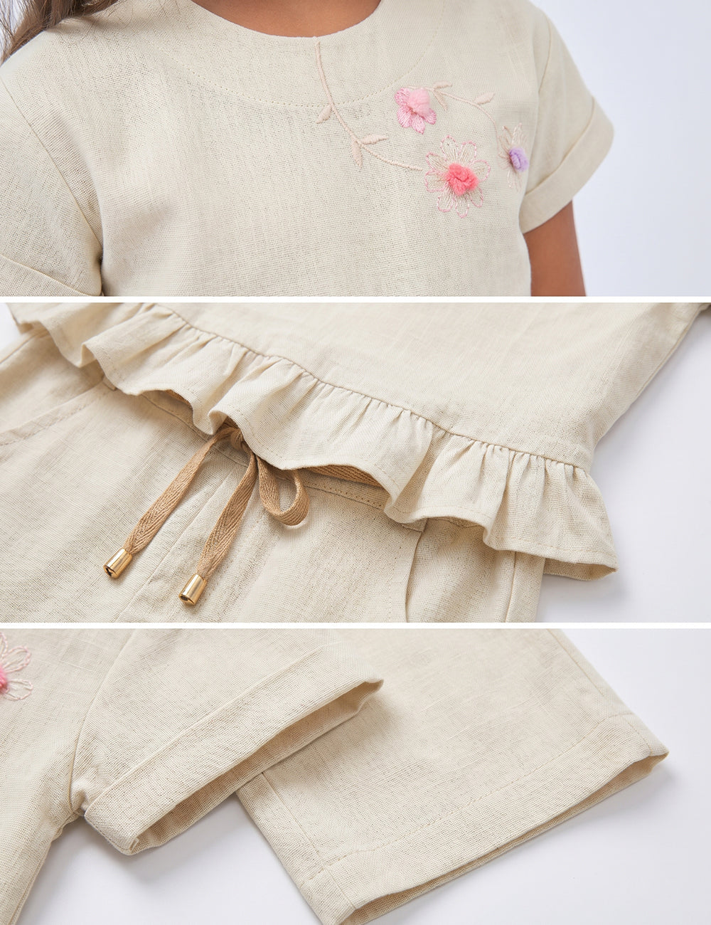CONJUNTO NIÑA 48378 | BEIGE
