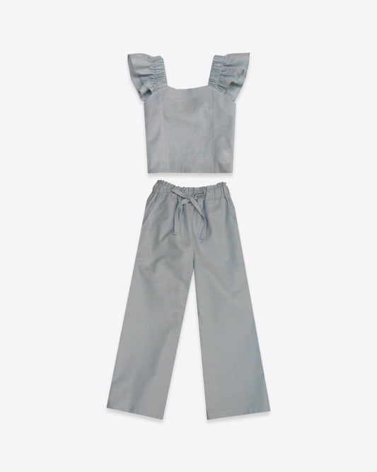 CONJUNTO NIÑA REF 48418 | CELESTE