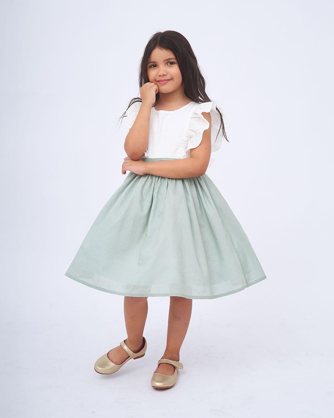 VESTIDO NIÑA | VERDE