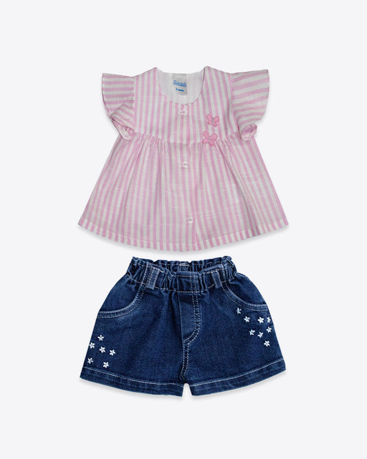 CONJUNTO BEBÉ REF 7196 | ROSADO
