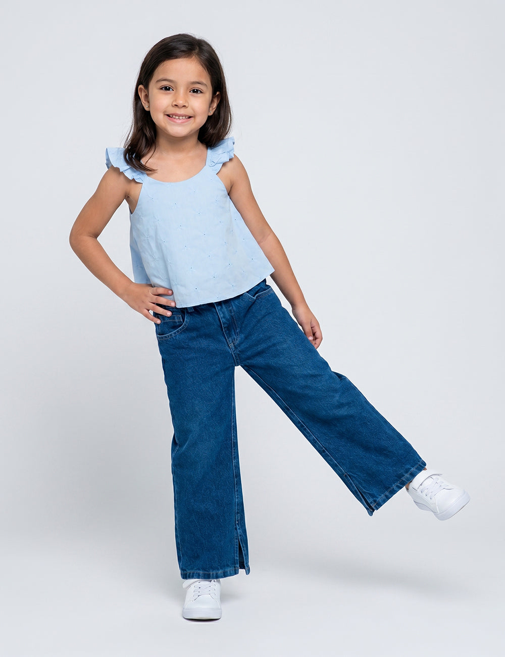 BLUSA NIÑA REF 3542 | CELESTE