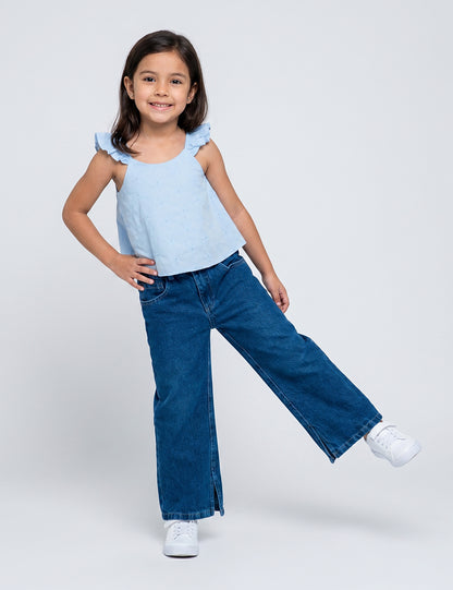 BLUSA NIÑA REF 3542 | CELESTE