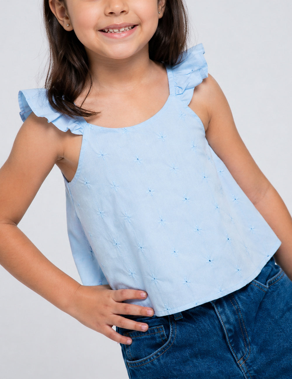 BLUSA NIÑA REF 3542 | CELESTE