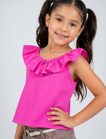 BLUSA NIÑA REF 3546 | FUCSIA