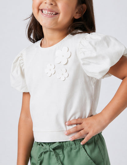 BLUSA NIÑA REF 3552 | CRUDO