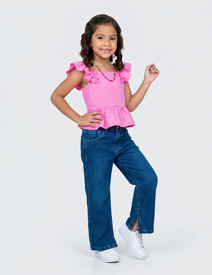 BLUSA NIÑA REF 3557 | FUCSIA
