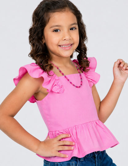 BLUSA NIÑA REF 3557 | FUCSIA