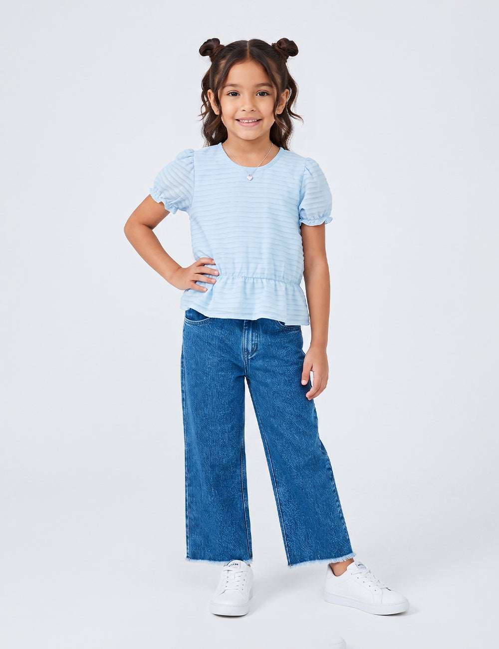 BLUSA NIÑA REF 3617 | CELESTE