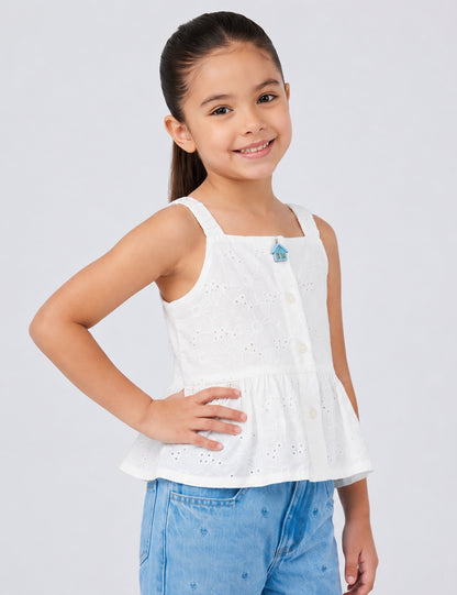 BLUSA NIÑA REF 3626 | BLANCO