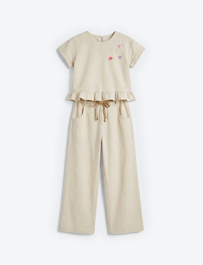 CONJUNTO NIÑA 48378 | BEIGE