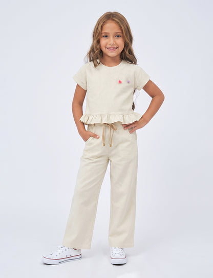 CONJUNTO NIÑA 48378 | BEIGE