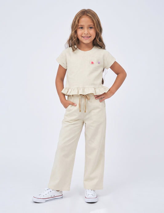 CONJUNTO NIÑA 48378 | BEIGE