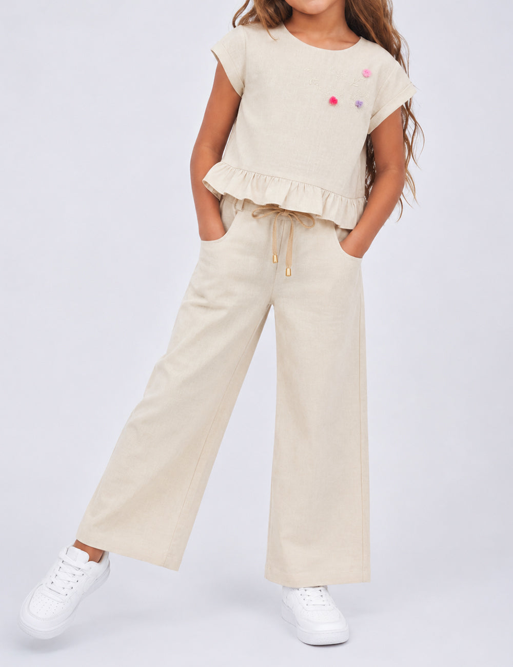 CONJUNTO NIÑA 48378 | BEIGE