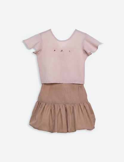 CONJUNTO NIÑA REF 48412 | CAQUI