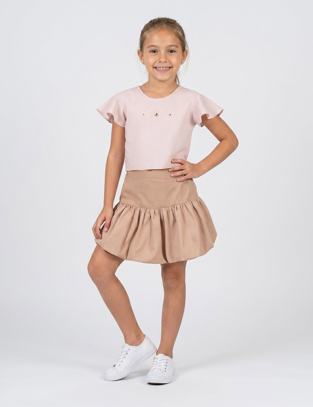 CONJUNTO NIÑA REF 48412 | CAQUI