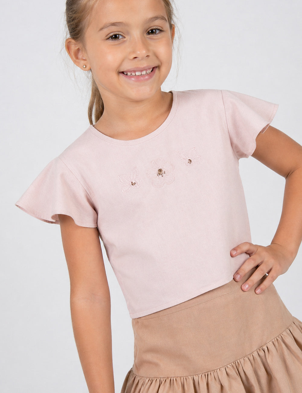 CONJUNTO NIÑA REF 48412 | CAQUI