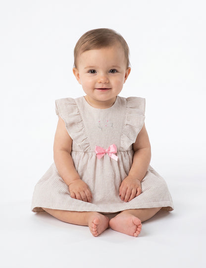 VESTIDO BEBÉ REF 1186 | CAQUI