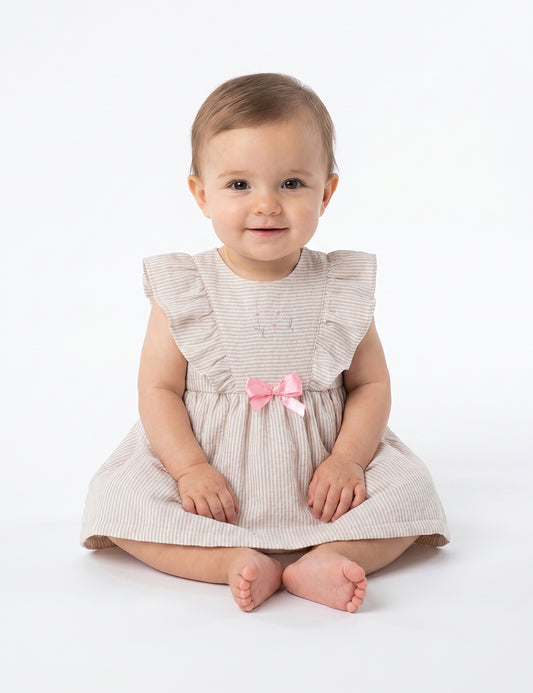 VESTIDO BEBÉ REF 1186 | CAQUI