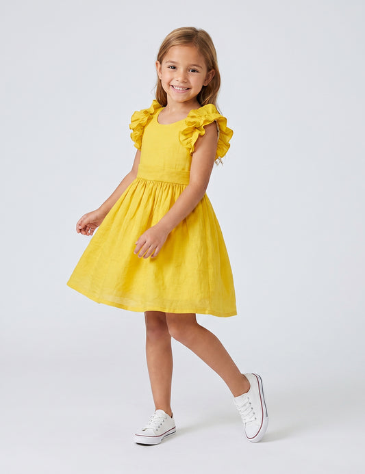 VESTIDO NIÑA REF 5291 | AMARILLO