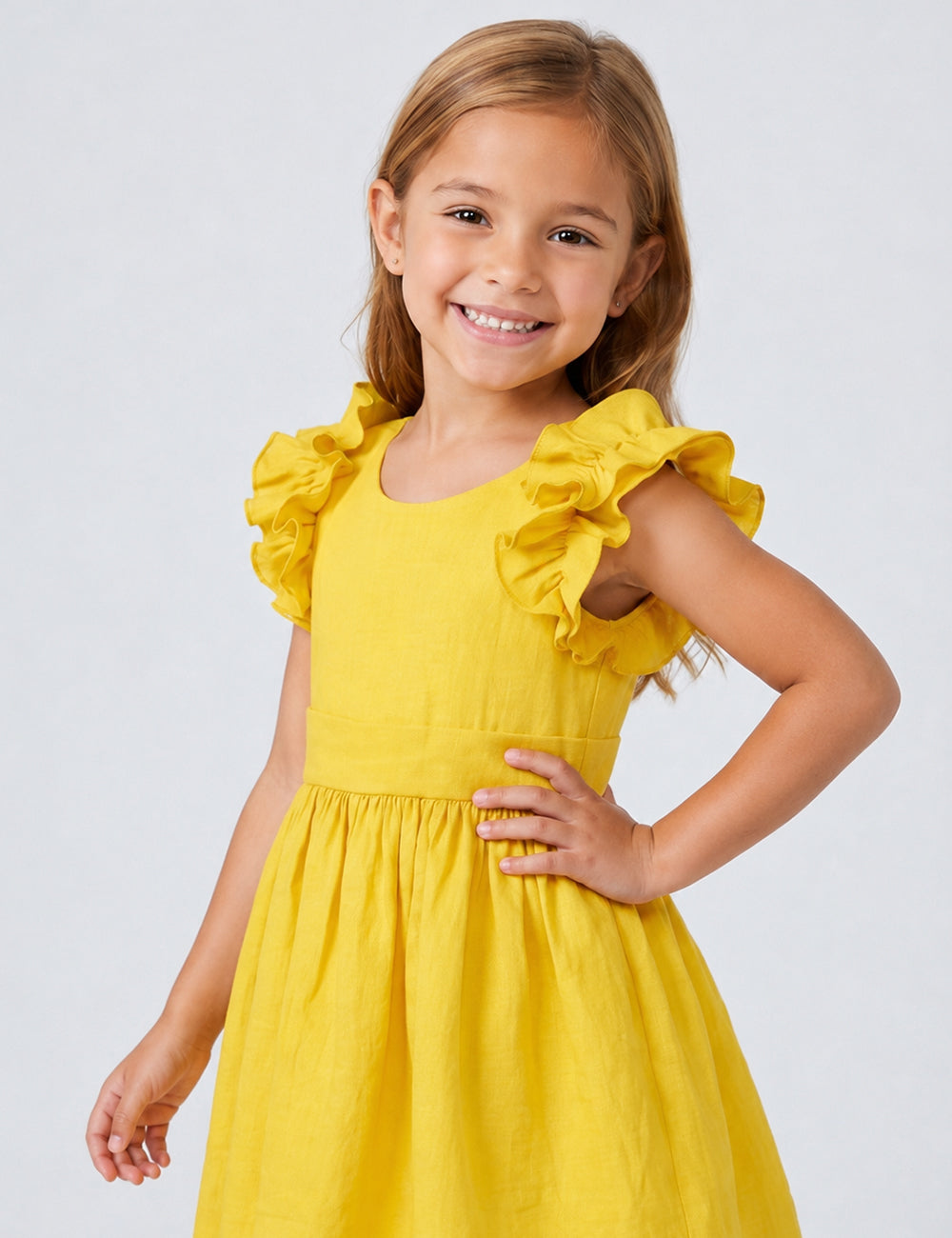 VESTIDO NIÑA REF 5291 | AMARILLO