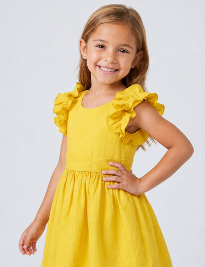 VESTIDO NIÑA REF 5291 | AMARILLO
