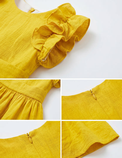 VESTIDO NIÑA REF 5291 | AMARILLO