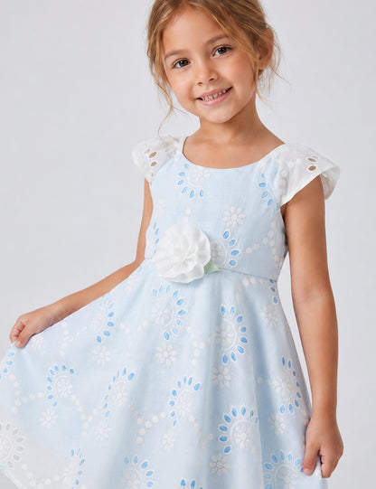 VESTIDO NIÑA REF 5302 | CELESTE
