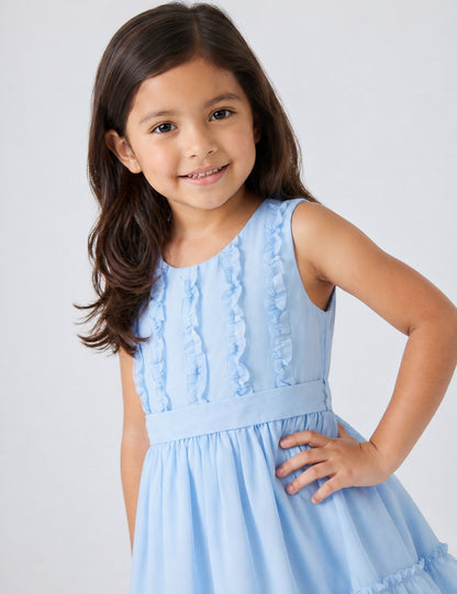 VESTIDO NIÑA REF 5366 | CELESTE