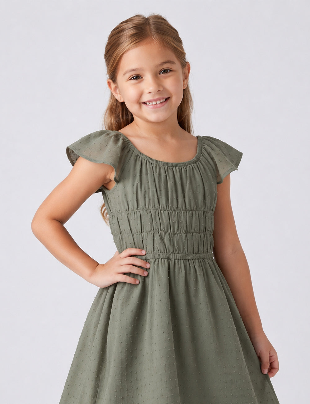 VESTIDO NIÑA REF 5413 | VERDE